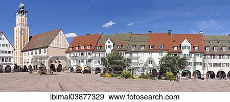 "Town Hall on Marktplatz, market square, of Freudenstadt, Black Forest, Baden-Wurttemberg, Germany, Europe" View Large Photo Image Stock Photo - "Town Hall on Marktplatz, market square, of Freudenstadt, Black Forest, Baden-Wurttemberg, Germany, Europe". Fotosearch