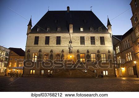 Stock Image - "Town Hall, signing of the Peace of Westphalia, Osnabruck, Lower Saxony, Germany, Europe". Fotosearch