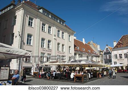 Stock Photo - "Town Hall Square, historic town centre, Tallinn, Estonia, Baltic States, Europe". Fotosearch