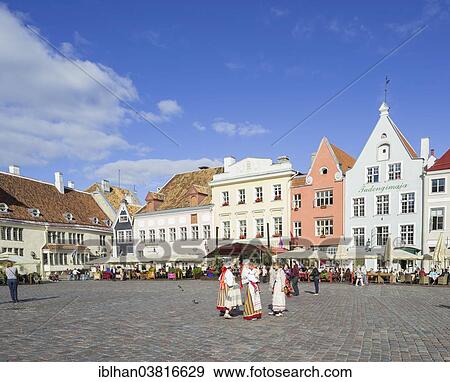 "Town Hall Square, Vanalinn, Tallinn, Harju, Estonia, Europe" View Large Photo Image Stock Photo - "Town Hall Square, Vanalinn, Tallinn, Harju, Estonia, Europe". Fotosearch