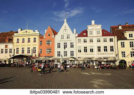 "Town Hall square with picturesque houses, historic centre, Tallinn, Estonia, Europe" View Large Photo Image Stock Image - "Town Hall square with picturesque houses, historic centre, Tallinn, Estonia, Europe". Fotosearch