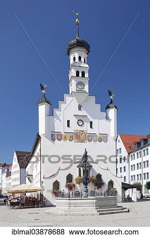 "Town Hall Square with the Town Hall, Kempten, Allgau, Upper Swabia, Swabia, Bavaria, Germany, Europe" View Large Photo Image Stock Photo - "Town Hall Square with the Town Hall, Kempten, Allgau, Upper Swabia, Swabia, Bavaria, Germany, Europe". Fotosearch