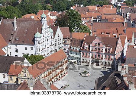 "Town Hall Square with the Town Hall, Kempten, Allgau, Upper Swabia, Swabia, Bavaria, Germany, Europe" View Large Photo Image Stock Photo - "Town Hall Square with the Town Hall, Kempten, Allgau, Upper Swabia, Swabia, Bavaria, Germany, Europe". Fotosearch