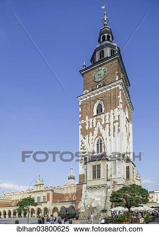 "Town Hall Tower, Stare Miasto old town, Krakow, Lesser Poland Voivodeship, Poland, Europe" View Large Photo Image Stock Photography - "Town Hall Tower, Stare Miasto old town, Krakow, Lesser Poland Voivodeship, Poland, Europe". Fotosearch