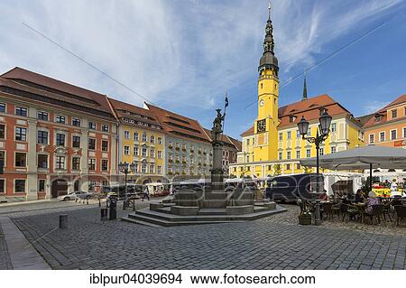 "Town Hall with fountain at Hauptmarkt square, Bautzen, Saxony, Germany, Europe" View Large Photo Image Picture - "Town Hall with fountain at Hauptmarkt square, Bautzen, Saxony, Germany, Europe". Fotosearch