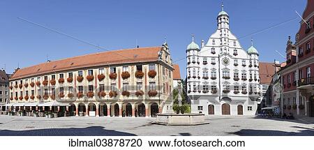 "Town Hall with Steuerhaus and Grosszunft at the marketplace of Memmingen, Lower Allgau, Swabia, Bavaria, Germany, Europe" View Large Photo Image Stock Image - "Town Hall with Steuerhaus and Grosszunft at the marketplace of Memmingen, Lower Allgau, Swabia, Bavaria, Germany, Europe". Fotosearch