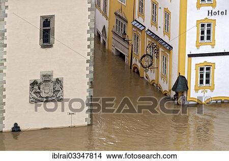 "Town Hall with the flood water exceeding the historical flood level marker during the flood on 3rd June 2013, Passau, Lower Bavaria, Bavaria, Germany, Europe" View Large Photo Image Picture - "Town Hall with the flood water exceeding the historical flood level marker during the flood on 3rd June 2013, Passau, Lower Bavaria, Bavaria, Germany, Europe". Fotosearch