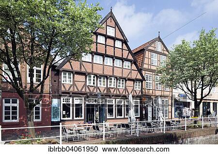 "Town houses and merchant houses on the town canal, Buxtehude, Altes Land, Lower Saxony, Germany, Europe" View Large Photo Image Stock Image - "Town houses and merchant houses on the town canal, Buxtehude, Altes Land, Lower Saxony, Germany, Europe". Fotosearch