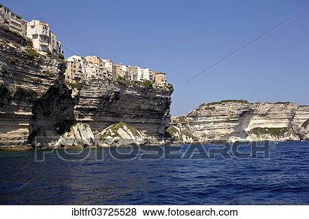 "Town of Bonifacio located on a limestone plateau, Bonifacio, Corsica, France, Europe" View Large Photo Image Stock Photo - "Town of Bonifacio located on a limestone plateau, Bonifacio, Corsica, France, Europe". Fotosearch
