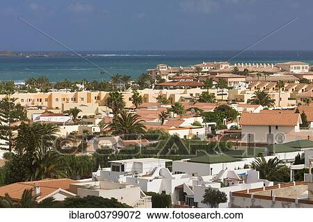 Stock Image - "Town of Corralejo, Fuerteventura, Canary Islands, Spain, Europe". Fotosearch