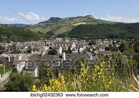 "Town of Marvejols and the mountain Truc du Midi at back, Gevaudan, Margeride, Lozere, Languedoc-Roussillon, France, Europe" View Large Photo Image Stock Image - "Town of Marvejols and the mountain Truc du Midi at back, Gevaudan, Margeride, Lozere, Languedoc-Roussillon, France, Europe". Fotosearch