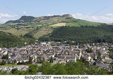 "Town of Marvejols with Mt Truc du Midi at back, Gevaudan, Margeride, Lozere, Languedoc-Roussillon, France, Europe" View Large Photo Image Stock Photo - "Town of Marvejols with Mt Truc du Midi at back, Gevaudan, Margeride, Lozere, Languedoc-Roussillon, France, Europe". Fotosearch