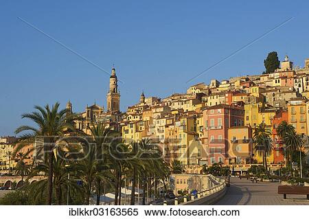 Stock Photography - "Town of Menton, Menton, Departement Alpes-Maritimes, Region Provence-Alpes-Cote d? ÇÖAzur, France, Europe". Fotosearch