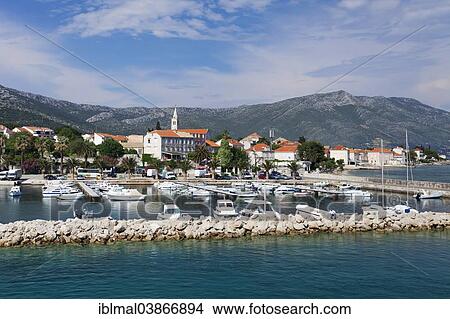 "Town of Orebic, Peljesac Peninsula, Dalmatia, Croatia, Europe" View Large Photo Image Picture - "Town of Orebic, Peljesac Peninsula, Dalmatia, Croatia, Europe". Fotosearch