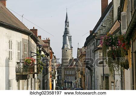 Stock Photo - "Town of Saint Pourcain, Cote d'Auvergne, Bourbonnais, Allier, France, Europe". Fotosearch