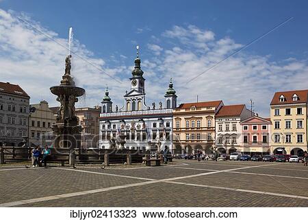 Town square, Ceske Budejovice, Budweis, Bohemia, Czech Republic, Europe View Large Photo Image Stock Image - Town square, Ceske Budejovice, Budweis, Bohemia, Czech Republic, Europe. Fotosearch