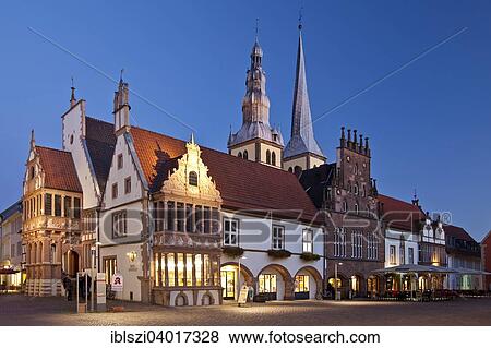 "Town square with town hall and St. Nicholas' Church, Lemgo, East Westphalia-Lippe, North Rhine-Westphalia, Germany, Europe" View Large Photo Image Stock Photo - "Town square with town hall and St. Nicholas' Church, Lemgo, East Westphalia-Lippe, North Rhine-Westphalia, Germany, Europe". Fotosearch