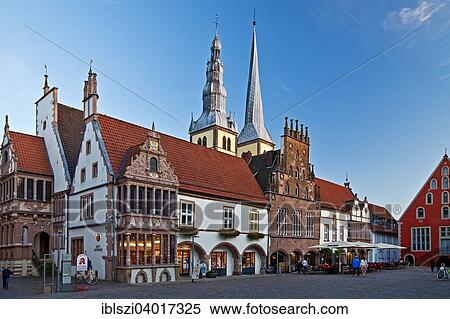 "Town square with town hall and St. Nicholas' Church, Lemgo, East Westphalia-Lippe, North Rhine-Westphalia, Germany, Europe" View Large Photo Image Stock Photography - "Town square with town hall and St. Nicholas' Church, Lemgo, East Westphalia-Lippe, North Rhine-Westphalia, Germany, Europe". Fotosearch