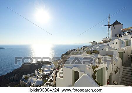 "Town view of Oia, Santorini, Cyclades, Greece, Europe" View Large Photo Image Picture - "Town view of Oia, Santorini, Cyclades, Greece, Europe". Fotosearch