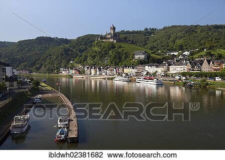 "Town view with Moselle river and Reichsburg Imperial Castle, Cochem, Moselle, Rhineland-Palatinate, Germany, Europe, PublicGround, Europe" View Large Photo Image Stock Image - "Town view with Moselle river and Reichsburg Imperial Castle, Cochem, Moselle, Rhineland-Palatinate, Germany, Europe, PublicGround, Europe". Fotosearch