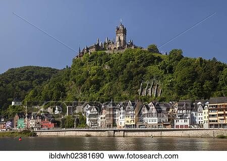 "Town view with Moselle river and Reichsburg Imperial Castle, Cochem, Moselle, Rhineland-Palatinate, Germany, Europe, PublicGround, Europe" View Large Photo Image Stock Image - "Town view with Moselle river and Reichsburg Imperial Castle, Cochem, Moselle, Rhineland-Palatinate, Germany, Europe, PublicGround, Europe". Fotosearch