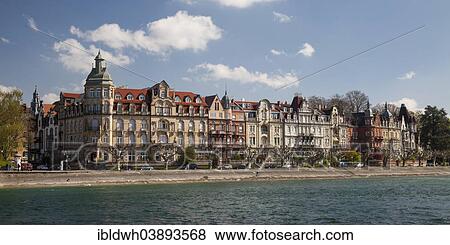 "Townhouses on Seestrasse street, historicism, Lake Constance, Konstanz, Baden-Wurttemberg, Germany, Europe" View Large Photo Image Stock Photo - "Townhouses on Seestrasse street, historicism, Lake Constance, Konstanz, Baden-Wurttemberg, Germany, Europe". Fotosearch