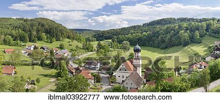 Stock Photo - "Townscape, Bichishausen, Lautertal, Munsingen, Swabian Jura, Baden-Wurttemberg, Germany, Europe". Fotosearch