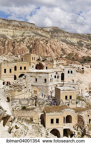 Picture - "Townscape, Cavusin, Goreme National Park, Nevsehir Province, Cappadocia, Central Anatolia Region, Anatolia, Turkey, Asia". Fotosearch