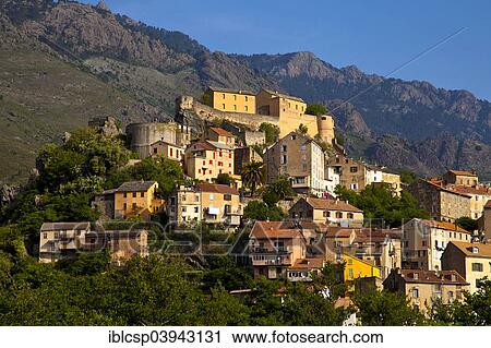 "Townscape, Corte, Corsica, France, Europe" View Large Photo Image Stock Image - "Townscape, Corte, Corsica, France, Europe". Fotosearch