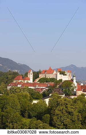 "Townscape, Fussen, Fussen, Ostallgau, Allgau, Schwabia, Bavaria, Germany, Europe" View Large Photo Image Stock Photo - "Townscape, Fussen, Fussen, Ostallgau, Allgau, Schwabia, Bavaria, Germany, Europe". Fotosearch