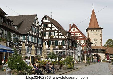 Stock Photograph - "Townscape, Gengenbach, Kinzigtal, Ortenau, Baden-Wuerttemberg, Germany, Europe". Fotosearch