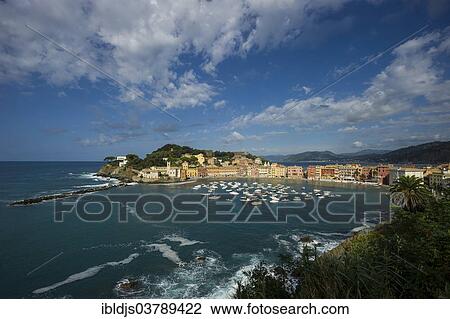 "Townscape, harbor, Baia di Silenzio, Sestri Levante, Riviera di Levante, Genoa, Liguria, Italy, Europe" View Large Photo Image Stock Image - "Townscape, harbor, Baia di Silenzio, Sestri Levante, Riviera di Levante, Genoa, Liguria, Italy, Europe". Fotosearch