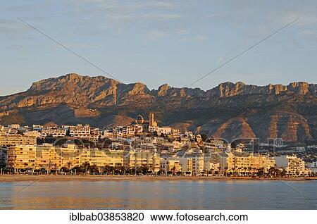 "Townscape in the morning light, sea, coast, Altea, Costa Blanca, Province of Alicante, Spain, Europe" View Large Photo Image Stock Image - "Townscape in the morning light, sea, coast, Altea, Costa Blanca, Province of Alicante, Spain, Europe". Fotosearch