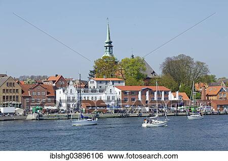 "Townscape, Kappeln, Ostseefjord Schlei, a narrow inlet of the Baltic Sea, Schleswig-Holstein, Germany, Europe" View Large Photo Image Stock Photograph - "Townscape, Kappeln, Ostseefjord Schlei, a narrow inlet of the Baltic Sea, Schleswig-Holstein, Germany, Europe". Fotosearch