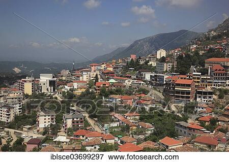 "Townscape, Kruja, Durres County, Albania, Europe" View Large Photo Image Stock Photo - "Townscape, Kruja, Durres County, Albania, Europe". Fotosearch