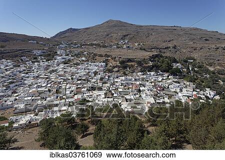 "Townscape, Lindos, Rhodes, Dodecanese, Greece, Europe" View Large Photo Image Stock Photo - "Townscape, Lindos, Rhodes, Dodecanese, Greece, Europe". Fotosearch