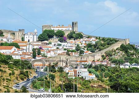 "Townscape, Obidos, Leiria District, Portugal, Europe" View Large Photo Image Stock Image - "Townscape, Obidos, Leiria District, Portugal, Europe". Fotosearch