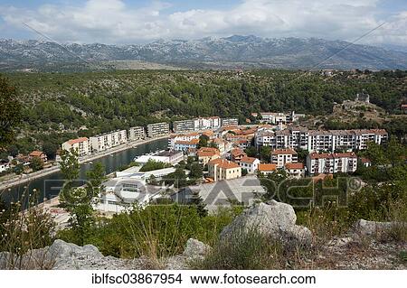 "Townscape Obrovac, Dalmatia, Croatia, Europe" View Large Photo Image Picture - "Townscape Obrovac, Dalmatia, Croatia, Europe". Fotosearch