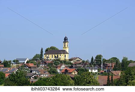 "Townscape of Hohenschaeftlarn with the Church of St. George, Hohenschaftlarn, Upper Bavaria, Bavaria, Germany, Europe" View Large Photo Image Picture - "Townscape of Hohenschaeftlarn with the Church of St. George, Hohenschaftlarn, Upper Bavaria, Bavaria, Germany, Europe". Fotosearch