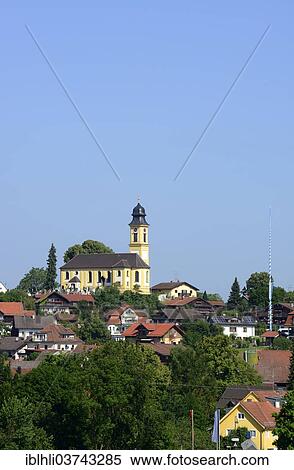 "Townscape of Hohenschaeftlarn with the Church of St. George, Hohenschaftlarn, Upper Bavaria, Bavaria, Germany, Europe" View Large Photo Image Stock Photography - "Townscape of Hohenschaeftlarn with the Church of St. George, Hohenschaftlarn, Upper Bavaria, Bavaria, Germany, Europe". Fotosearch