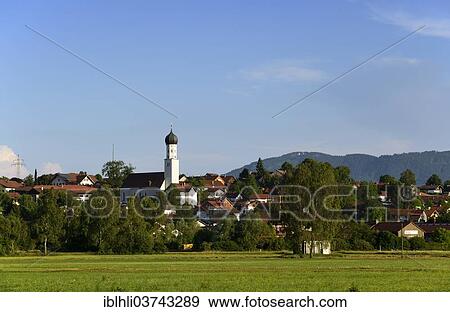 "Townscape of Koenigsdorf with the Church of St. Lawrence, Konigsdorf, Upper Bavaria, Bavaria, Germany, Europe" View Large Photo Image Stock Photo - "Townscape of Koenigsdorf with the Church of St. Lawrence, Konigsdorf, Upper Bavaria, Bavaria, Germany, Europe". Fotosearch