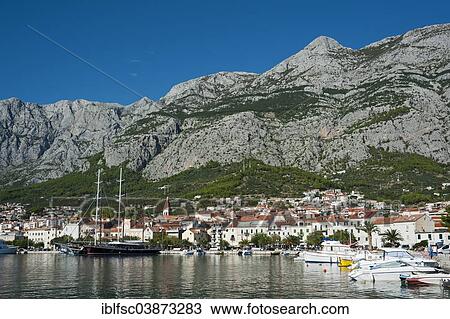 "Townscape of Makarska, Makarska Riviera, Dalmatia, Croatia, Europe" View Large Photo Image Stock Image - "Townscape of Makarska, Makarska Riviera, Dalmatia, Croatia, Europe". Fotosearch