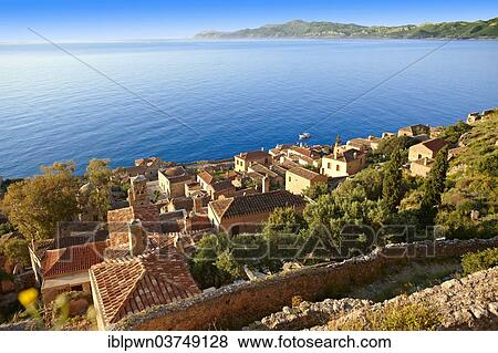 "Townscape of Monemvasia, Peloponnese, Greece, Europe" View Large Photo Image Stock Photo - "Townscape of Monemvasia, Peloponnese, Greece, Europe". Fotosearch