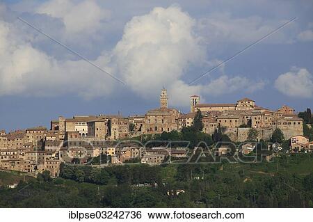 "Townscape of Montepulciano, from the west, Montepulciano, Tuscany, Italy, Europe" View Large Photo Image Stock Photograph - "Townscape of Montepulciano, from the west, Montepulciano, Tuscany, Italy, Europe". Fotosearch
