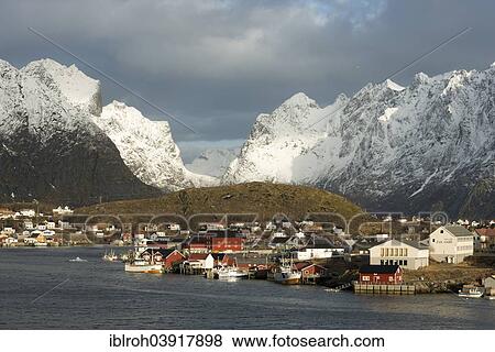 "Townscape of Reine, Lofoten, Norway, Europe" View Large Photo Image Stock Photo - "Townscape of Reine, Lofoten, Norway, Europe". Fotosearch