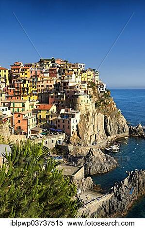 "Townscape of Riomaggiore, Riomaggiore, Cinque Terre, Liguria, Italy, Europe" View Large Photo Image Stock Photography - "Townscape of Riomaggiore, Riomaggiore, Cinque Terre, Liguria, Italy, Europe". Fotosearch