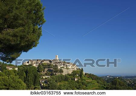 Stock Photography - "Townscape of Saint-Paul-de-Vence, Saint-Paul-de-Vence, Departement Alpes-Maritimes, Region Provence-Alpes-Cote d? ÇÖAzur, France, Europe". Fotosearch