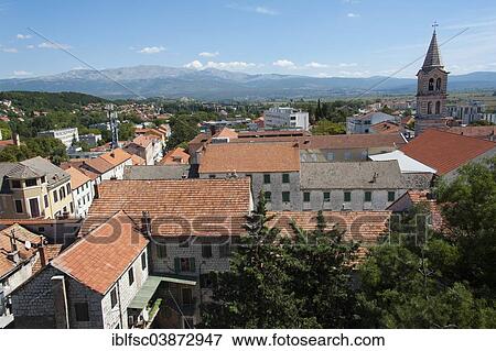 Stock Photo - "Townscape of Sinj, Split-Dalmatia, Croatia, Europe". Fotosearch