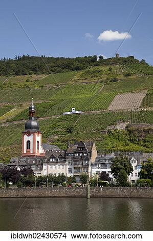 "Townscape of Zell and the vineyard """"Zeller Schwarze Katz"""", Moselle, Rhineland-Palatinate, Germany, Europe, PublicGround, Europe" View Large Photo Image Picture - "Townscape of Zell and the vineyard """"Zeller Schwarze Katz"""", Moselle, Rhineland-Palatinate, Germany, Europe, PublicGround, Europe". Fotosearch