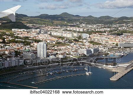 "Townscape, Ponta Delgada, Sao Miguel, Azores, Portugal, Europe" View Large Photo Image Stock Photo - "Townscape, Ponta Delgada, Sao Miguel, Azores, Portugal, Europe". Fotosearch